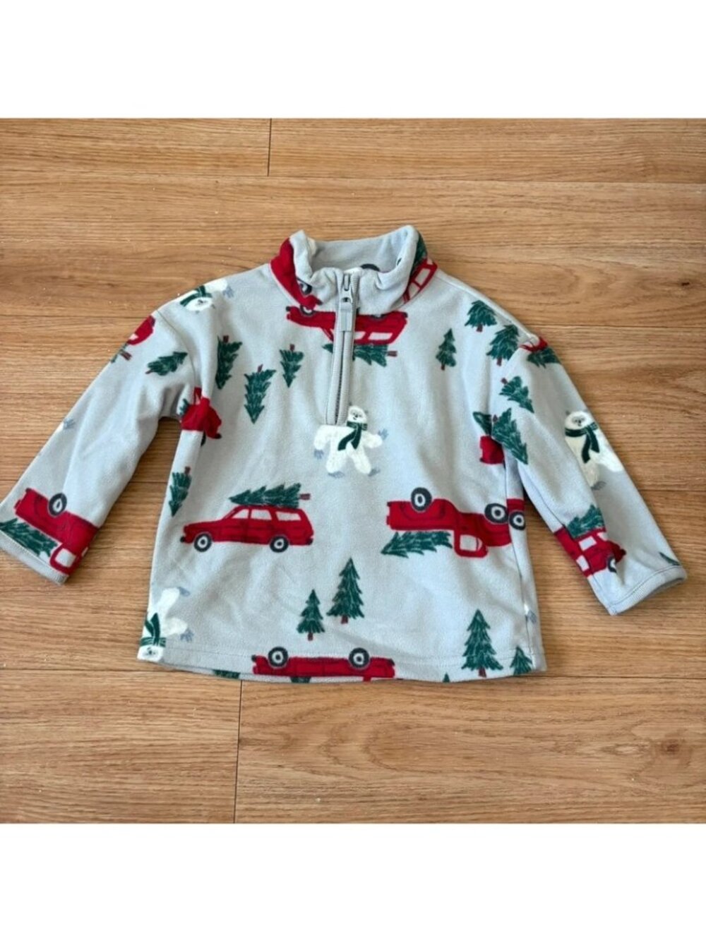 Carter’s Fleece Knit Pullover 1/4 Zip Jacket Baby Boy Size 18m